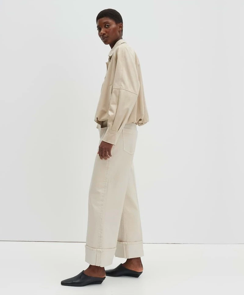 someday Jeans 7/8 Wide Leg Corah Turn Up Sleek