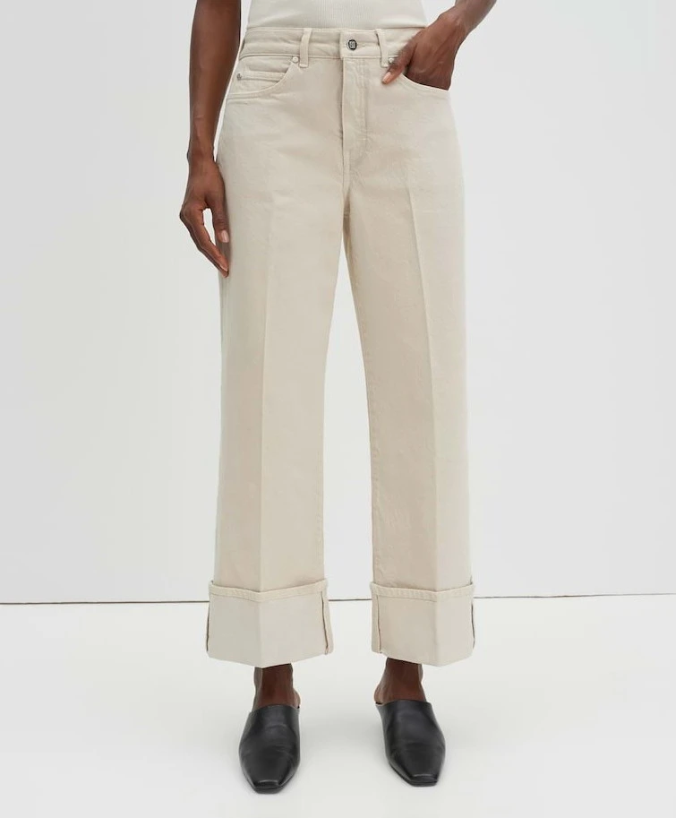 someday Jeans 7/8 Wide Leg Corah Turn Up Sleek