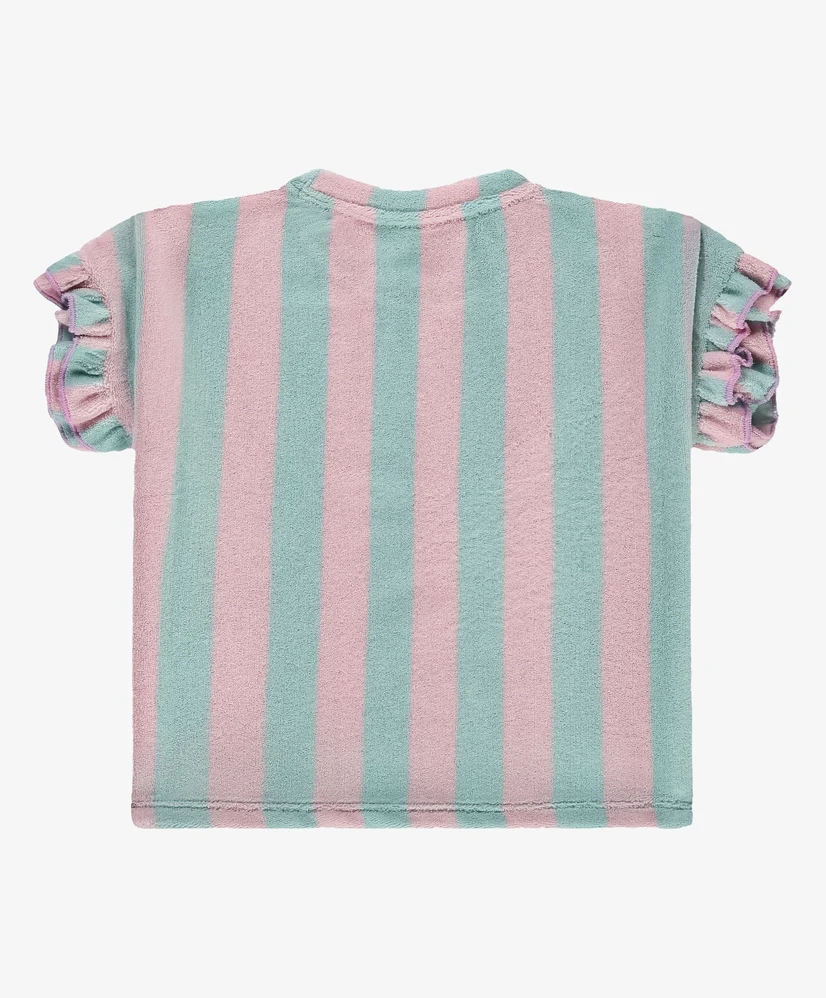 Stains & Stories T-shirt Badstof Gestreept