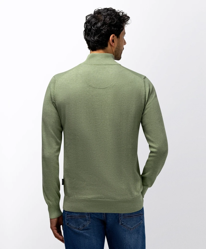 State of Art Half Zip Trui Effen
