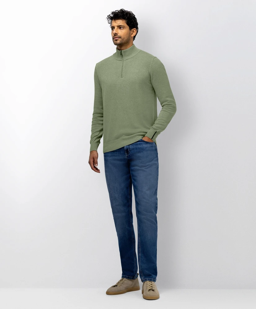 State of Art Half Zip Trui Effen