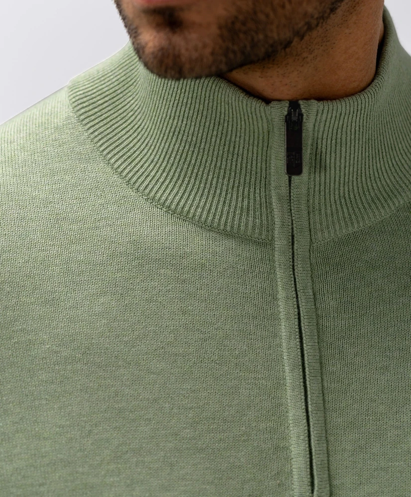 State of Art Half Zip Trui Effen