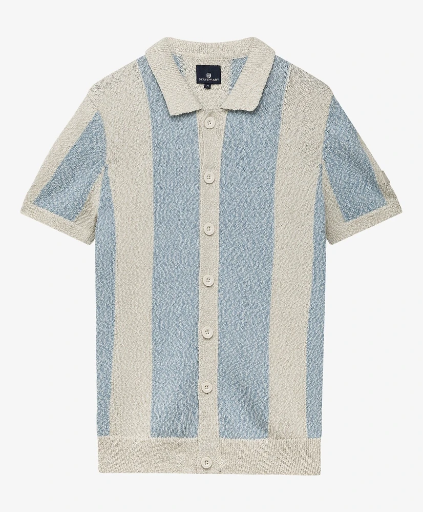 State of Art Overhemd Knit Gestreept