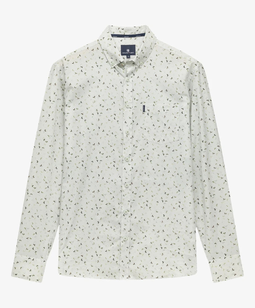 State of Art Overhemd Poplin Botanische Print