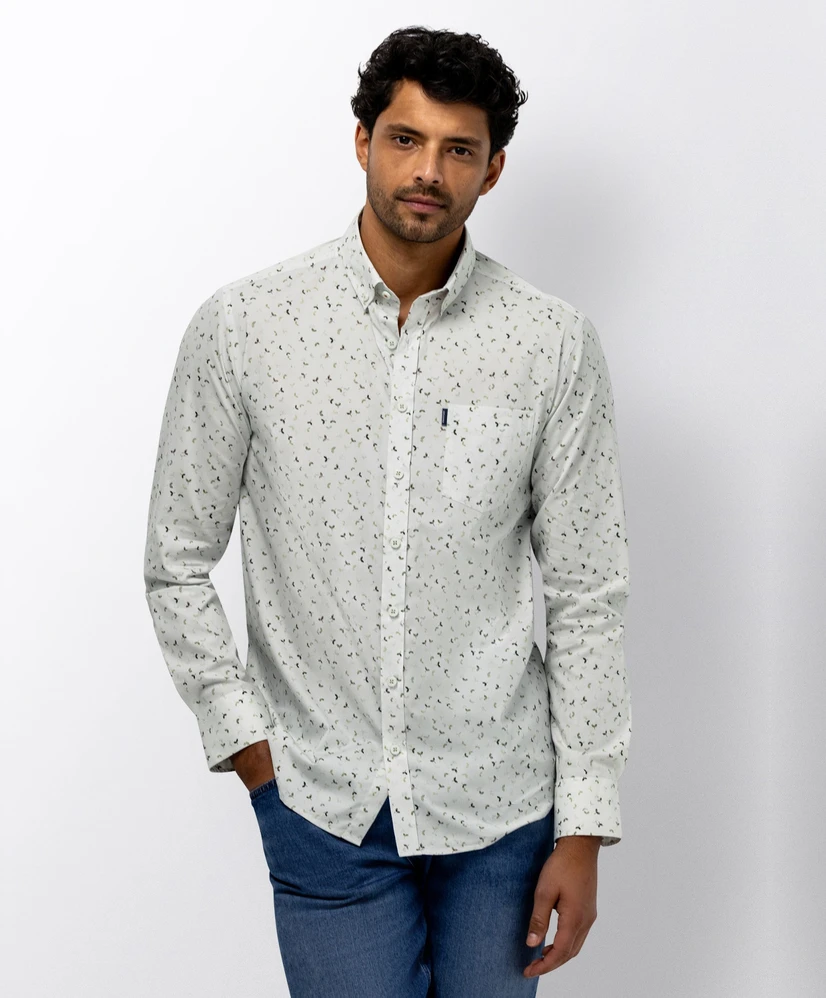 State of Art Overhemd Poplin Botanische Print