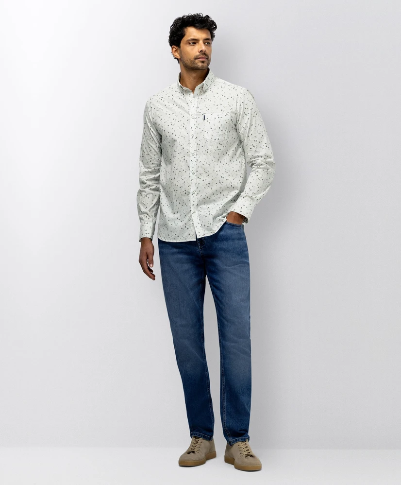 State of Art Overhemd Poplin Botanische Print