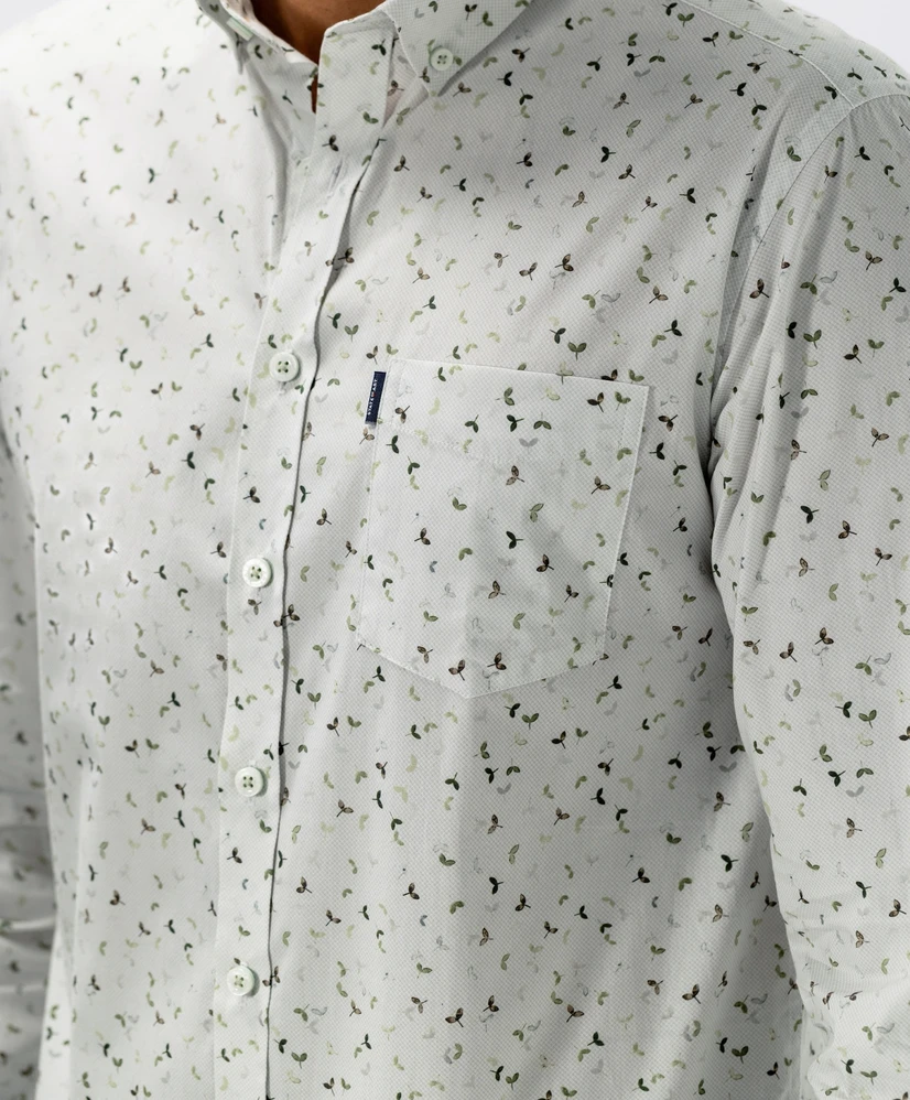 State of Art Overhemd Poplin Botanische Print
