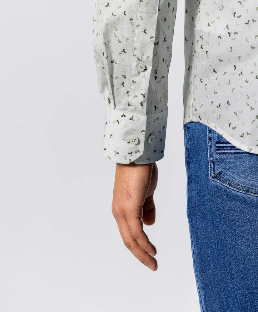 State of Art Overhemd Poplin Botanische Print