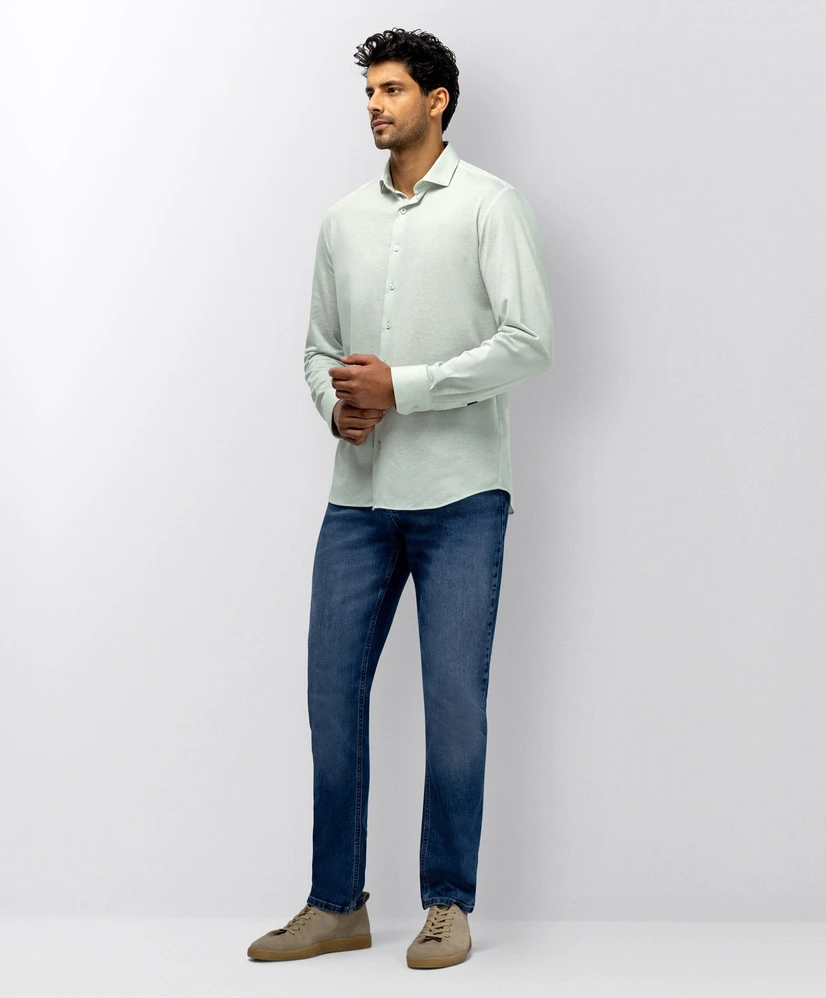 State of Art Overhemd Regular Fit Gemêleerd