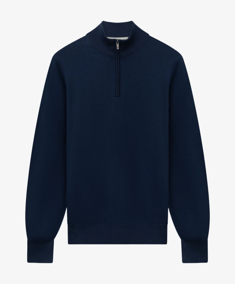 State of Art Trui Half-Zip Effen