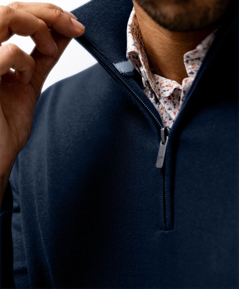 State of Art Trui Half-Zip Effen