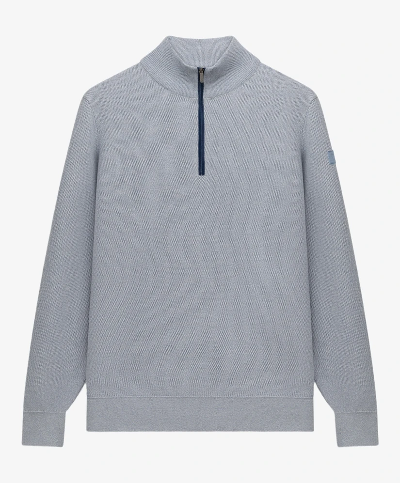 State of Art Trui Half-Zip Gemêleerd