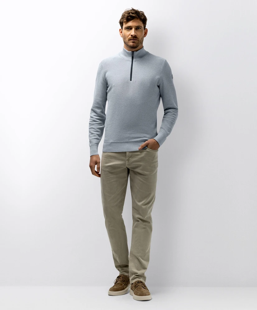 State of Art Trui Half-Zip Gemêleerd