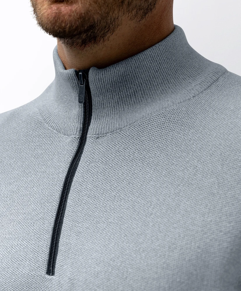 State of Art Trui Half-Zip Gemêleerd