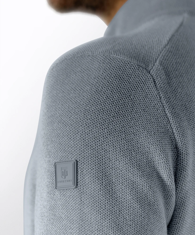 State of Art Trui Half-Zip Gemêleerd