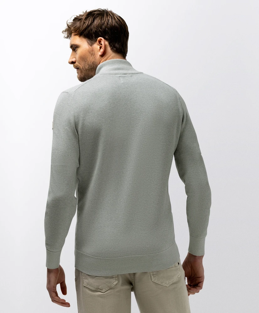 State of Art Trui Half-Zip Gemêleerd