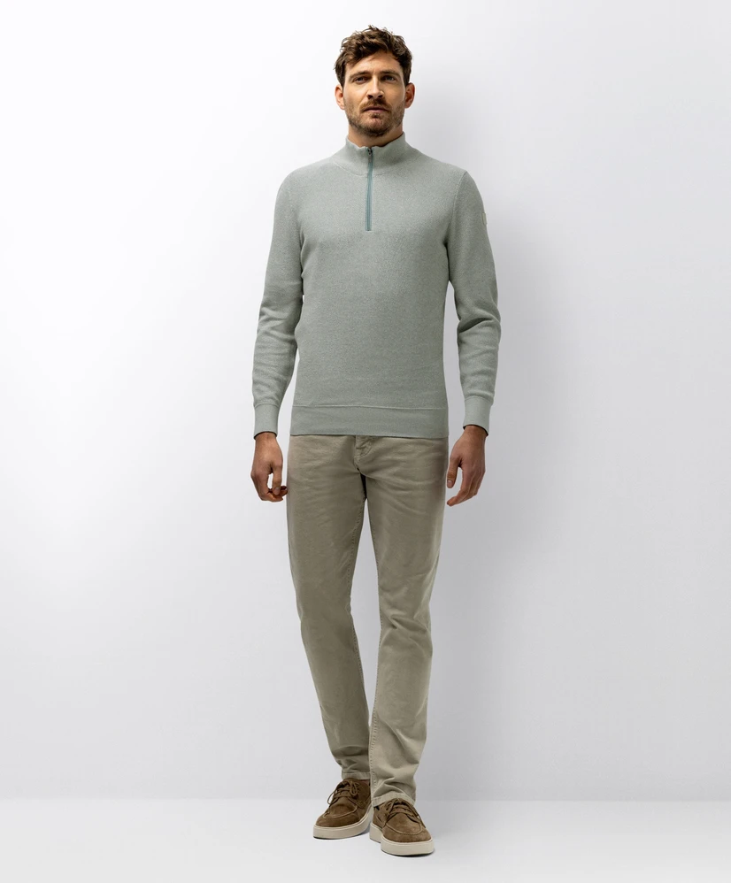 State of Art Trui Half-Zip Gemêleerd