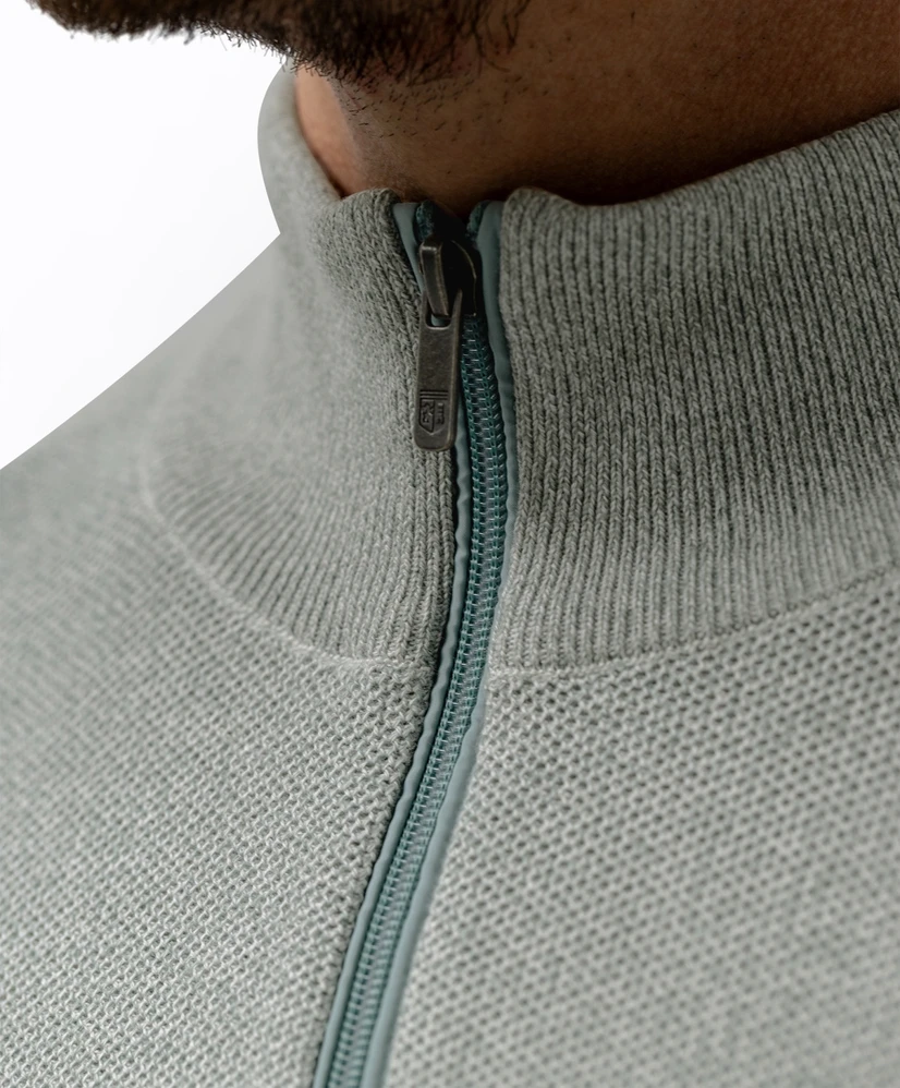 State of Art Trui Half-Zip Gemêleerd