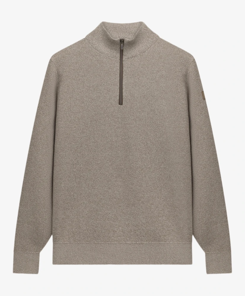 State of Art Trui Half-Zip Gemêleerd