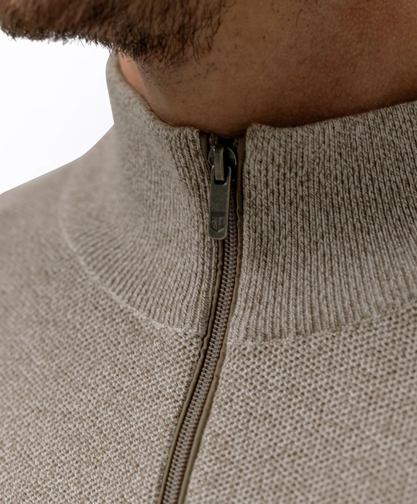 State of Art Trui Half-Zip Gemêleerd