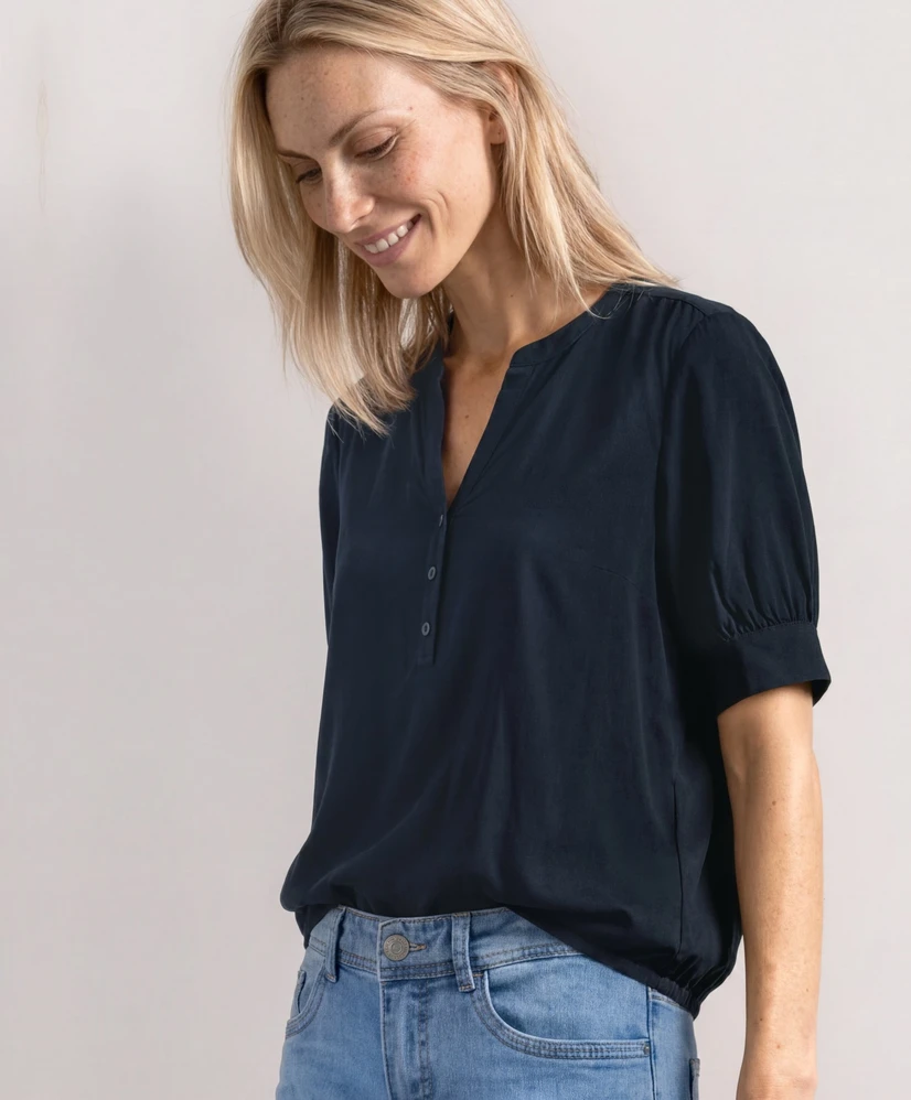 Street One Blouse LM LTD QR Splitneck blouse w gat