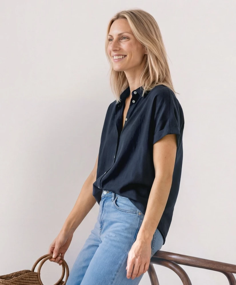 Street One Blouse LM LTD QR Splitneck blouse w gat