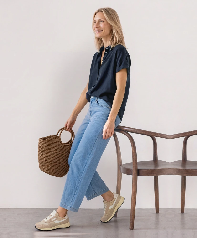 Street One Blouse LM LTD QR Splitneck blouse w gat