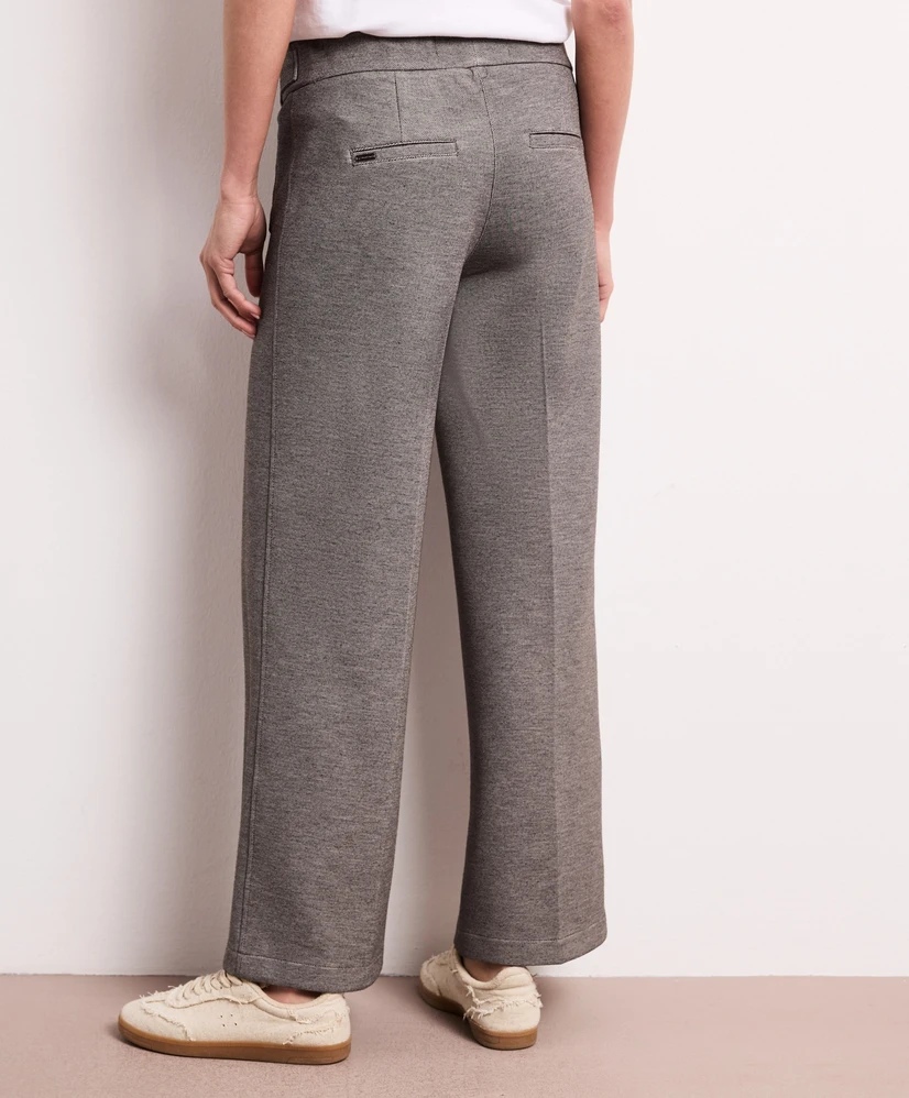 Street One Broek Straight Leg Melange Pique