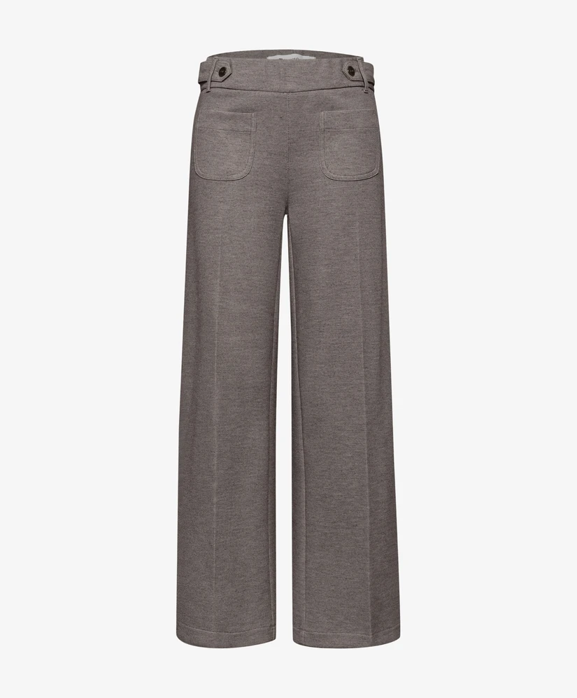 Street One Broek Straight Leg Melange Pique