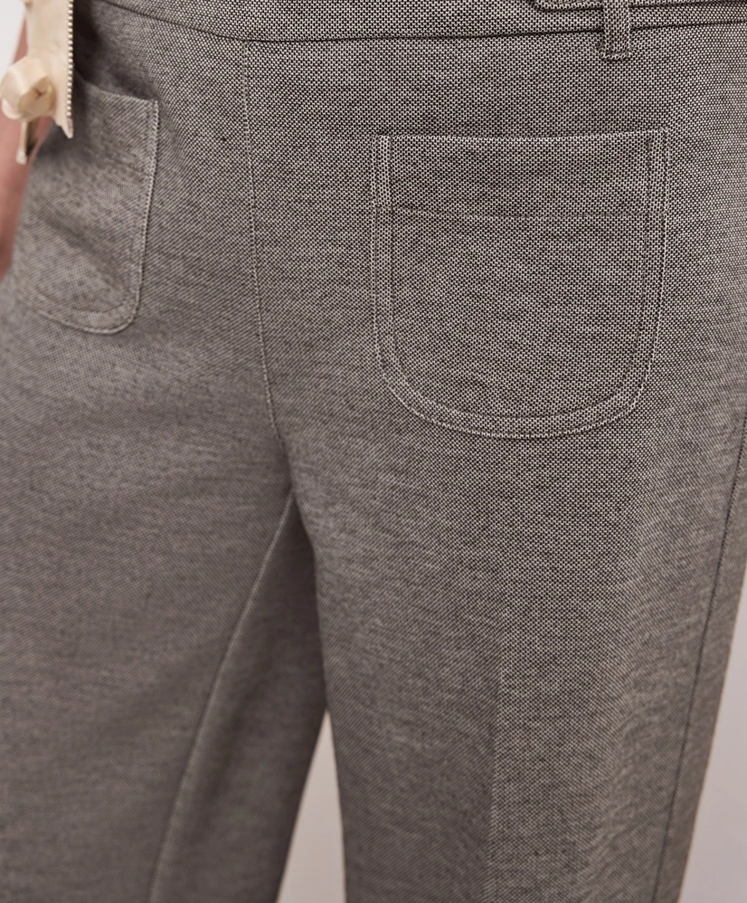 Street One Broek Straight Leg Melange Pique