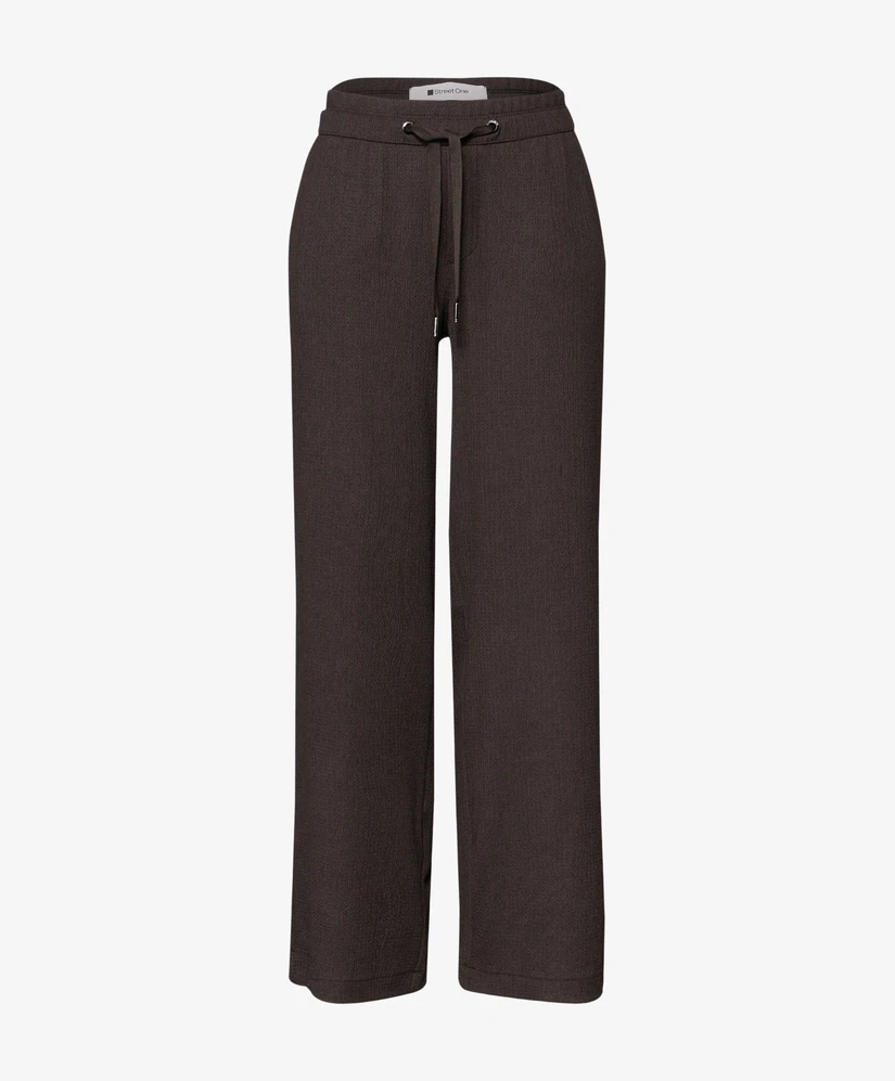 Street One Broek Wide Leg Ribbed