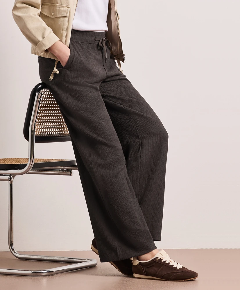 Street One Broek Wide Leg Ribbed