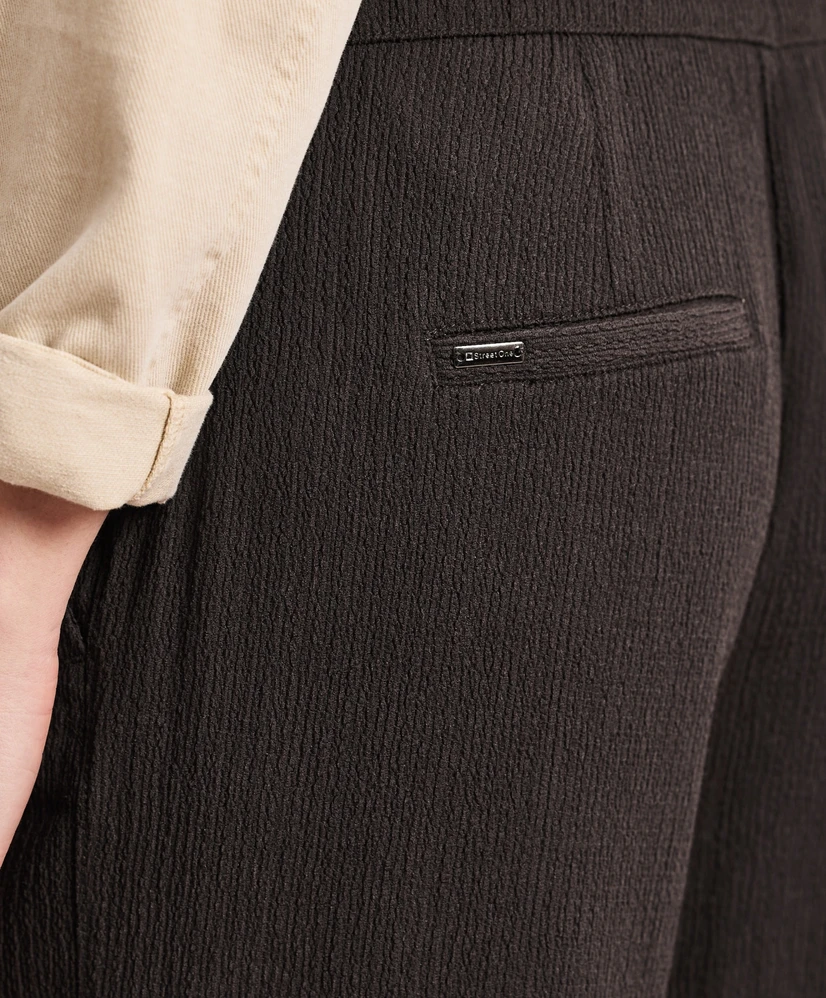 Street One Broek Wide Leg Ribbed