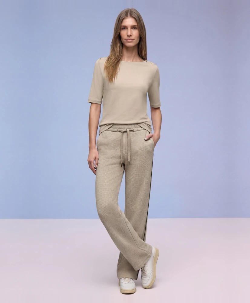 Street One Pantalon Straight Leg Pepita