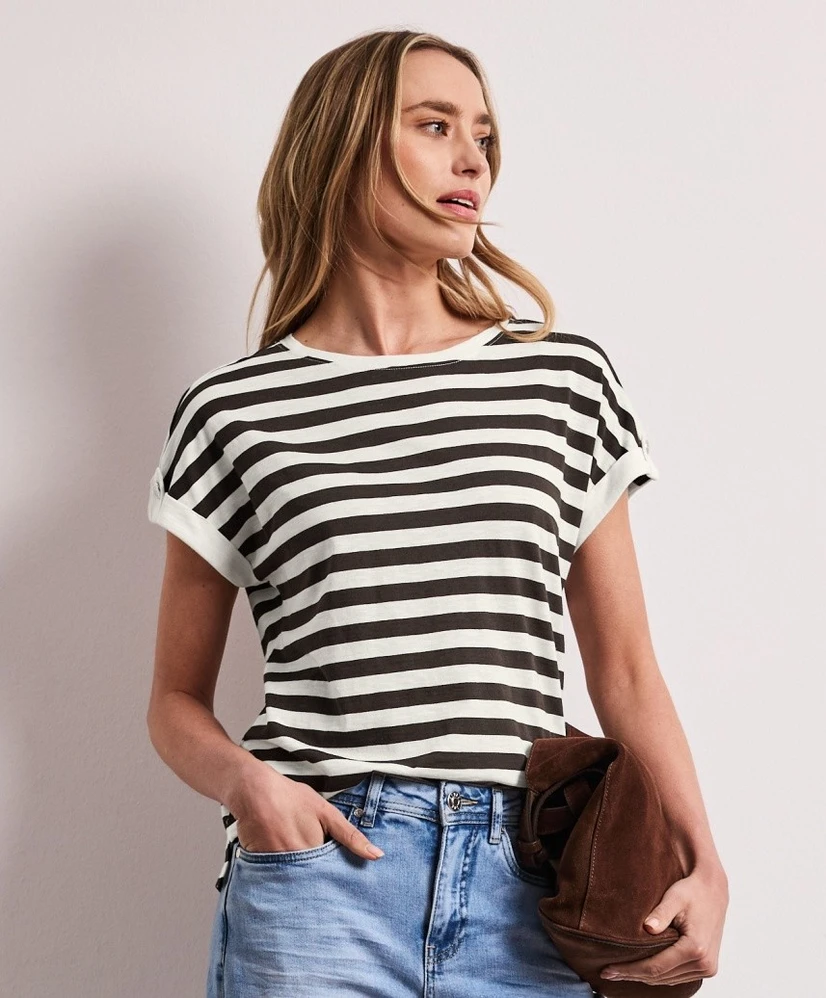 Street One T-shirt Basic Striped