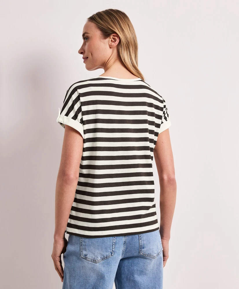 Street One T-shirt Basic Striped