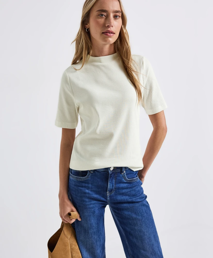 Street One T-shirt Geribt