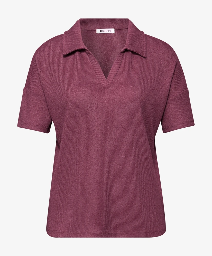 Street One T-shirt Knit Look Polo