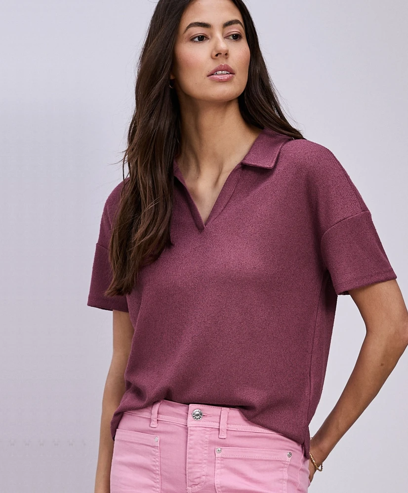 Street One T-shirt Knit Look Polo