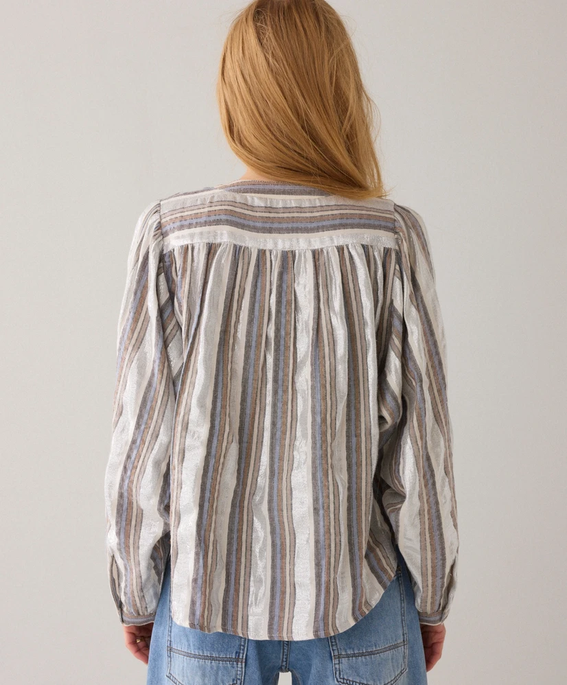 Summum Blouse Strepen Lurex