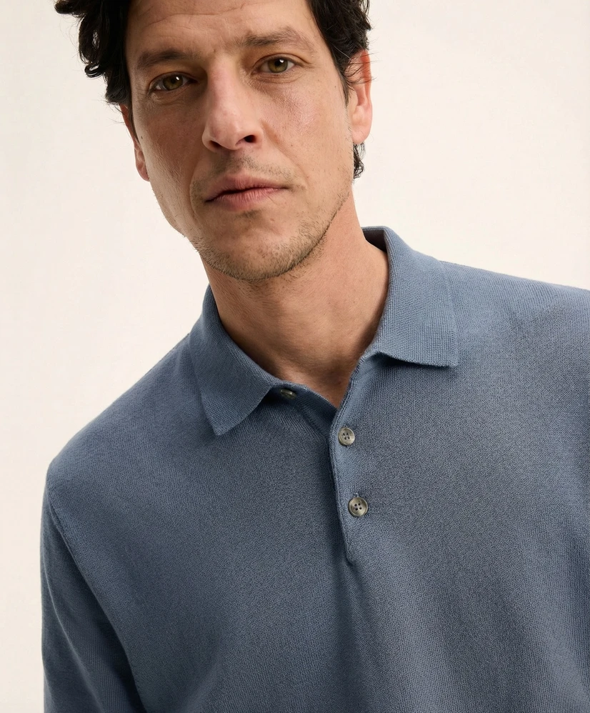 The GoodPeople Polo Plan Italian Knitted