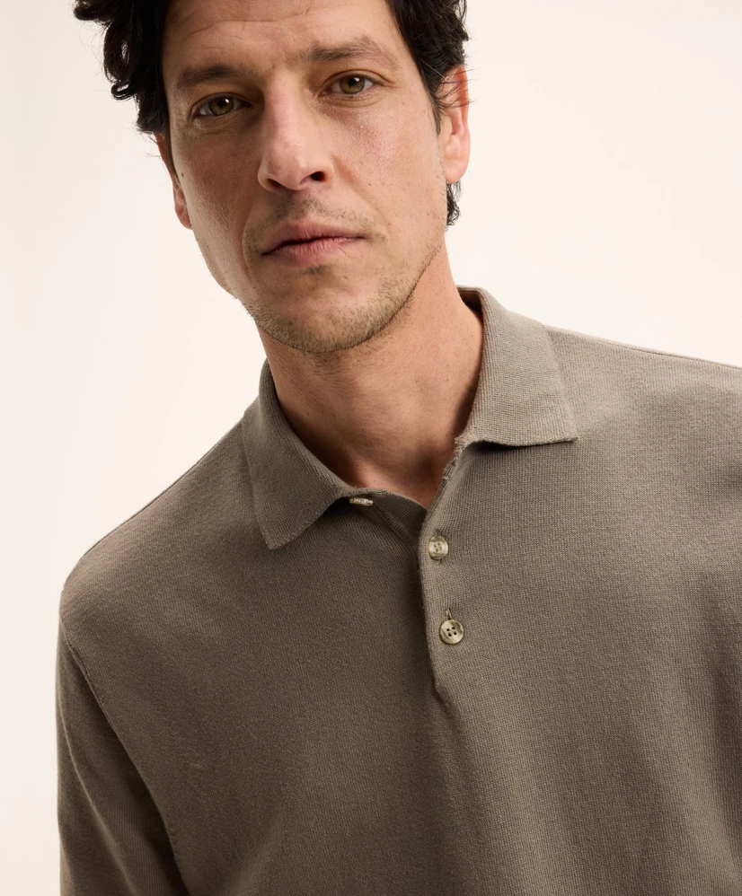 The GoodPeople Polo Plan Italian Knitted