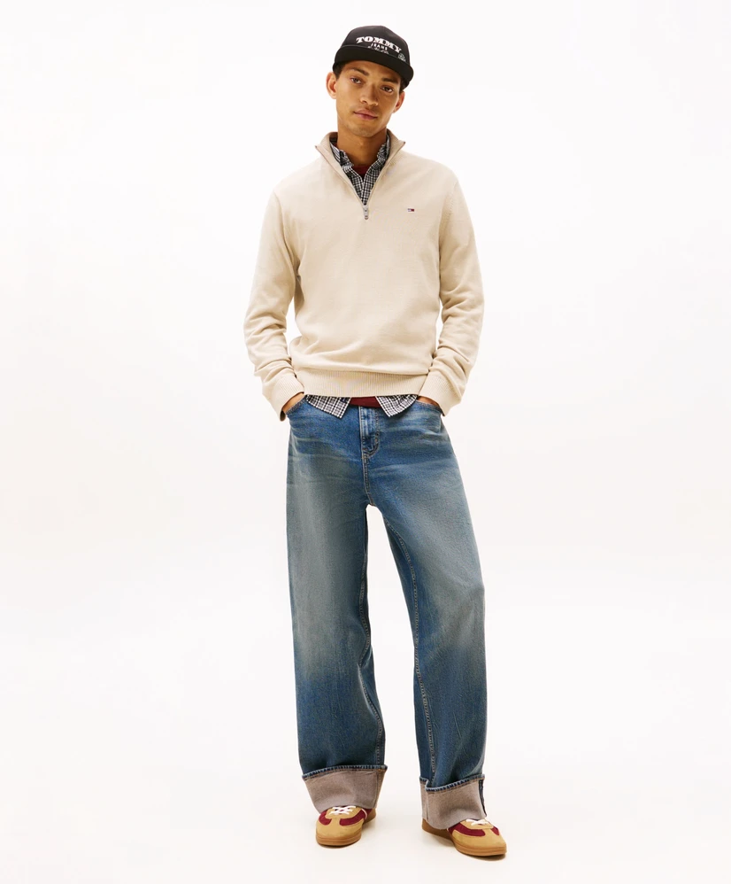 Tommy Jeans Half Zip Trui Essential Light