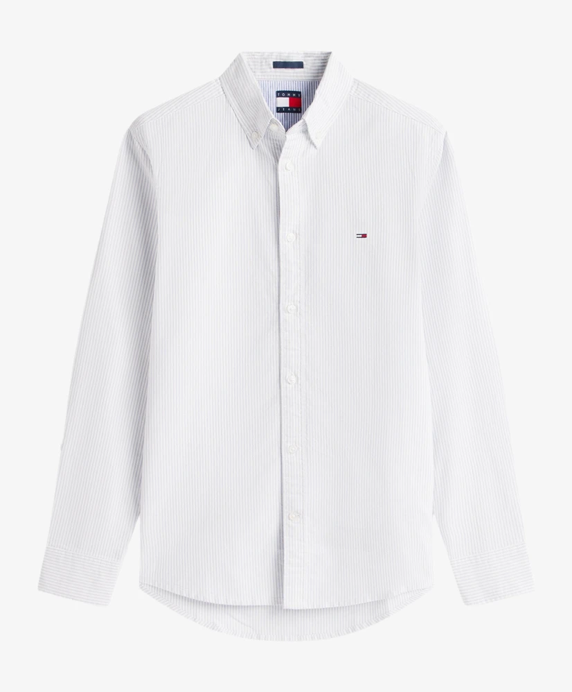 Tommy Jeans Overhemd Gestreept Oxford Slim Fit
