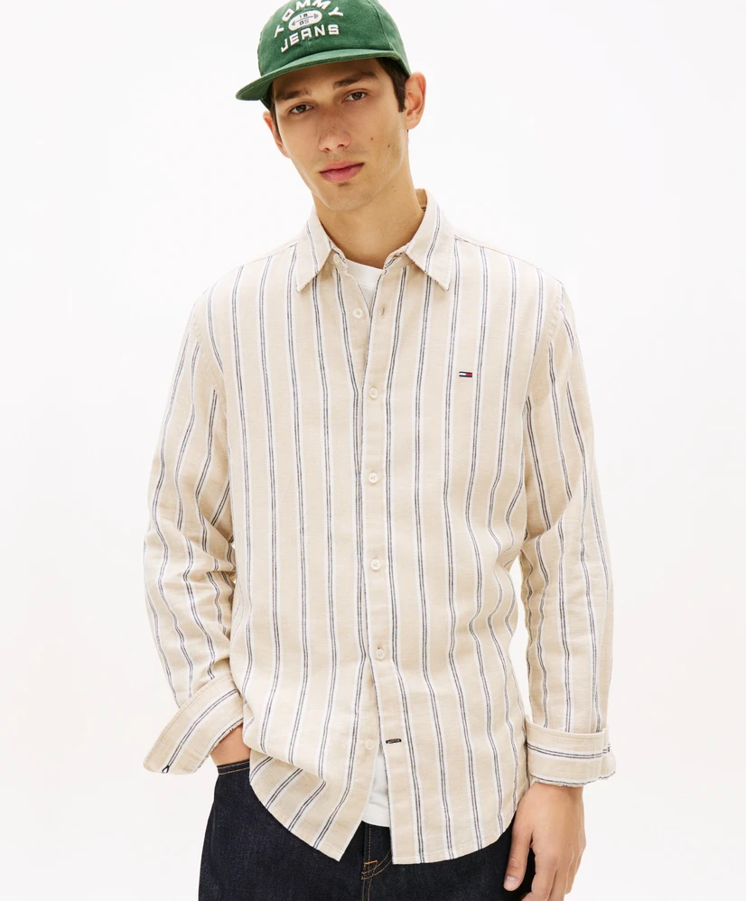 Tommy Jeans Overhemd Gestreept Regular