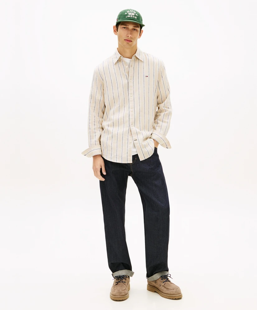 Tommy Jeans Overhemd Gestreept Regular