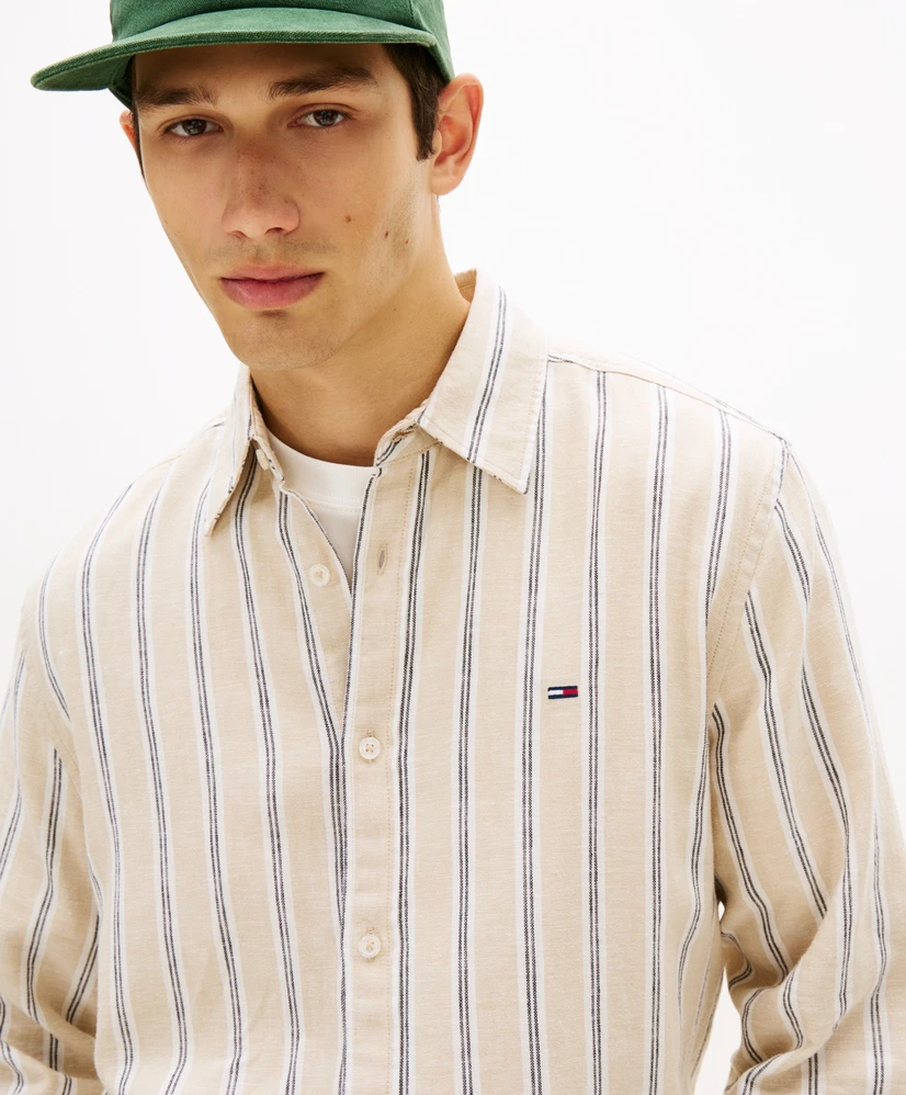 Tommy Jeans Overhemd Gestreept Regular