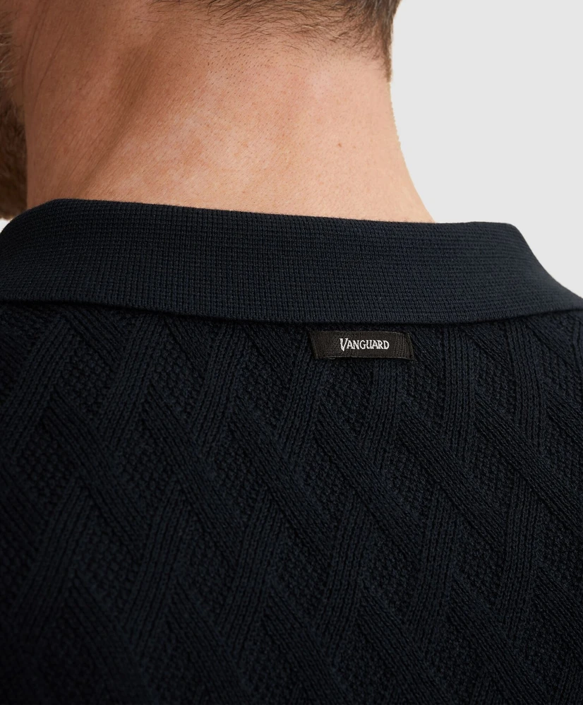 Vanguard Polo Structuur Zipper