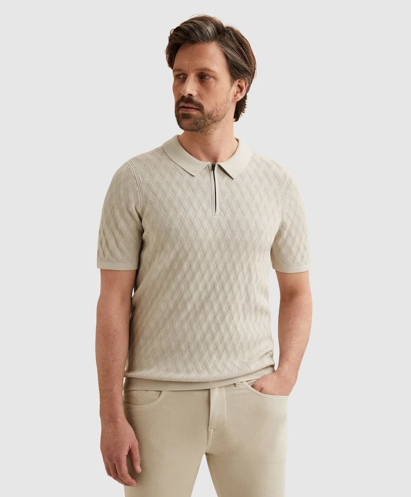 Vanguard Polo Structuur Zipper