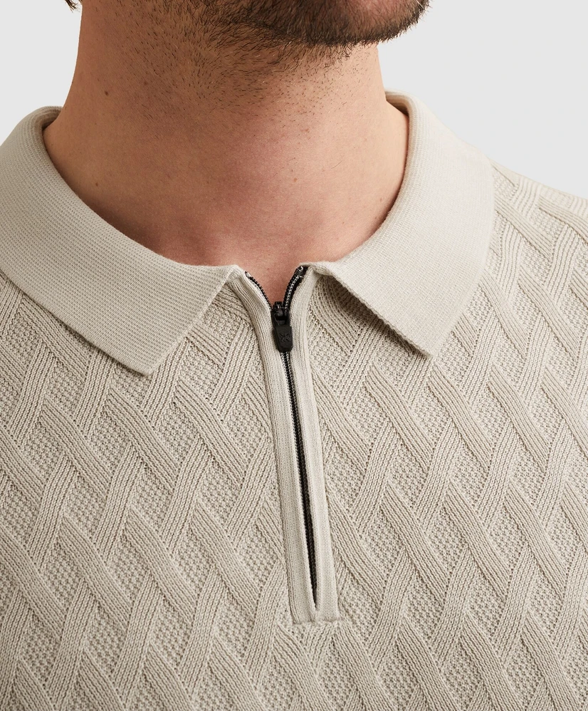 Vanguard Polo Structuur Zipper